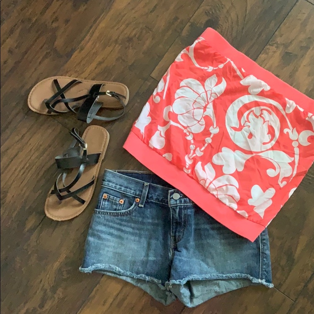 Levi’s super cute cut off shorts.